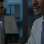 Gentleman using chatgt on computer at work