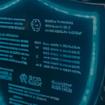 security emblem symbolizing a shield of technology