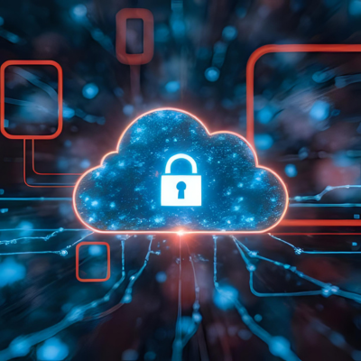 technology cloud security with lock