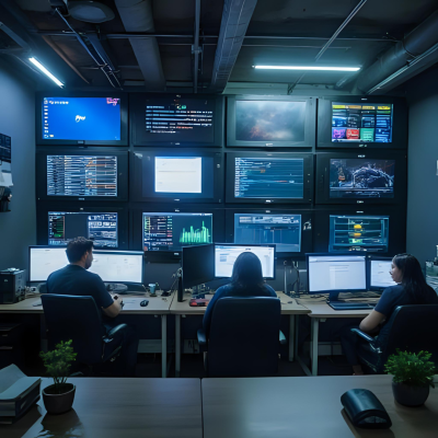 Network Operations Center being fully managed with cybersecurity services